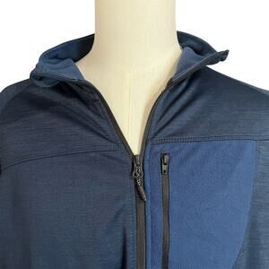 Iceburg Outerwear Men's Full Zip Pocket Blue Fleece Jacket Sz L Outdoor Hiking